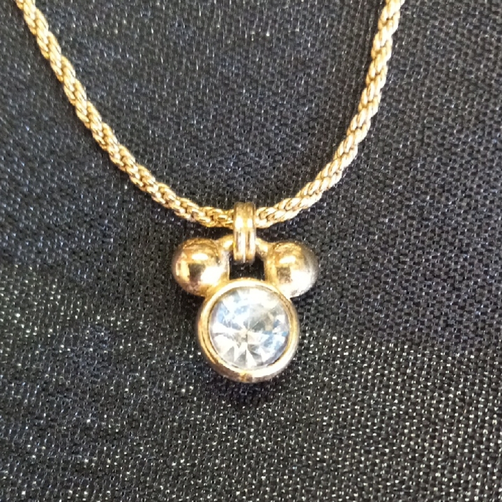 DISNEY NAPIER Gold Tone Necklace And Earrings Set. - Picture 2 of 4